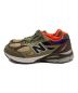 NEW BALANCE (ニューバランス) ローカットスニーカー カーキ×ブラウン サイズ:26.5cm：19000円