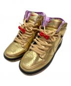 NIKE SB×HUMIDITYナイキエスビー×）の古着「DUNK HIGH METALLIC GOLD」｜ゴールド×パープル