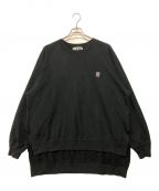 CDG×YIシーディージー×ヤマイチ）の古着「OVERSIZED LONG BACK SWEATSHIRT」｜ブラック