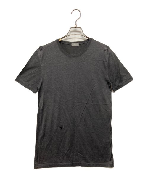 DIOR HOMME（ディオール オム）DIOR HOMME (ディオール オム) レザーエポーレットtシャツ グレー サイズ:SIZE Sの古着・服飾アイテム