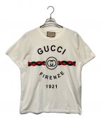 GUCCIグッチ）の古着「コットンジャージー FIRENZE 1921」｜ホワイト