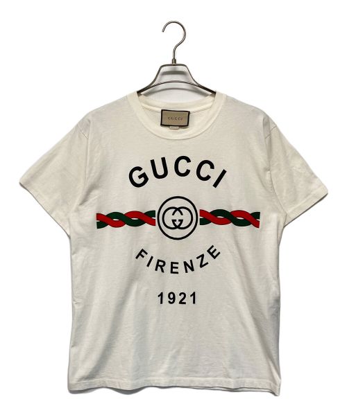 GUCCI（グッチ）GUCCI (グッチ) コットンジャージー FIRENZE 1921 ホワイト サイズ:SIZE XSの古着・服飾アイテム