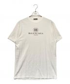 BALENCIAGAバレンシアガ）の古着「BBロゴプリントTシャツ」｜ホワイト