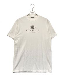 BALENCIAGA（バレンシアガ）の古着「BBロゴプリントTシャツ」｜ホワイト