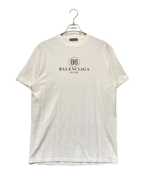 BALENCIAGA（バレンシアガ）BALENCIAGA (バレンシアガ) BBロゴプリントTシャツ ホワイト サイズ:SIZE XSの古着・服飾アイテム