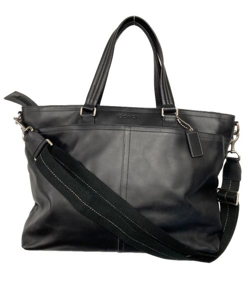 COACH（コーチ）COACH (コーチ) LEXINGTON LEATHER BUSINESS TOTE ブラックの古着・服飾アイテム