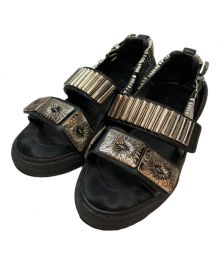 TOGA PULLA（トーガ プルラ）の古着「METAL SNEAKER SANDALS」｜ブラック