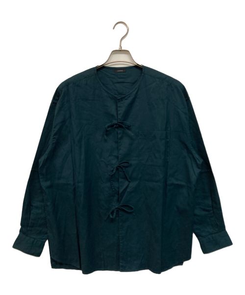 leno（リノ）leno (リノ) NO COLLAR SLEEPING SHIRT グリーン サイズ:SIZE 2の古着・服飾アイテム