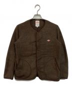 DANTONダントン）の古着「FLEECE COLLARLESS JACKET」｜ブラウン