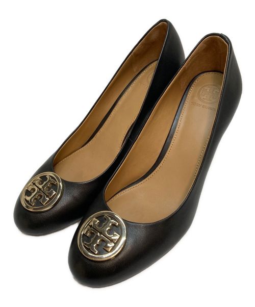 TORY BURCH（トリーバーチ）TORY BURCH (トリーバーチ) ウェッジソールパンプス ブラック サイズ:SIZE 7 1/2の古着・服飾アイテム