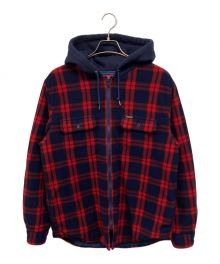 SUPREME（シュプリーム）の古着「HOODED PLAID WORK SHIRT」｜レッド×ネイビー