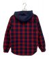 SUPREME (シュプリーム) HOODED PLAID WORK SHIRT レッド×ネイビー サイズ:SIZE M：12000円