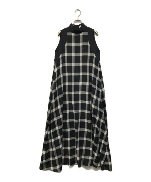 Louren（ローレン）louren (ローレン) stand collar check dress ブラック サイズ:SIZE Mの古着・服飾アイテム