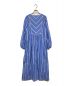 ne quittez pas (ヌキテパ) COTTON VOILE STRIPE DRESS ブルー サイズ:SIZE M：18000円