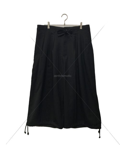 GROUND Y（グラウンドワイ）GROUND Y (グラウンドワイ) WOOL/POLYESTER GABARDINE BALLOON PANTS ブラック サイズ:SIZE 3の古着・服飾アイテム