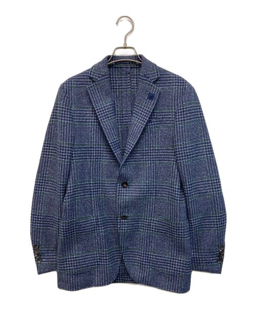 LARDINI（ラルディーニ）LARDINI (ラルディーニ) グレンチェックテーラードジャケット ネイビー サイズ:SIZE 44の古着・服飾アイテム