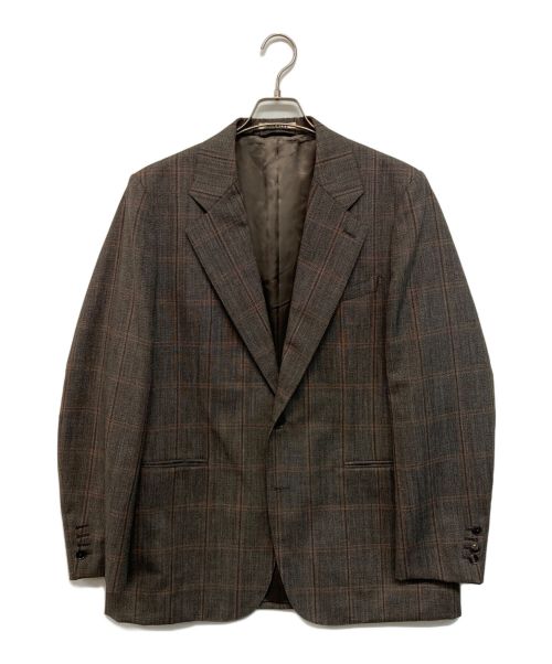 AURALEE（オーラリー）AURALEE (オーラリー) BLUEFACED WOOL CHECK JACKET ブラウン サイズ:SIZE 5の古着・服飾アイテム