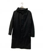 GROUND Yグラウンドワイ）の古着「WOOL/POLYESTER GABARDINE DOUBLE BREASTED LONG HOODIE」｜ブラック