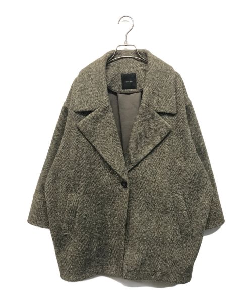 Spick and Span（スピックアンドスパン）Spick and Span (スピックアンドスパン) Wスライバーヘリンボーンミドルコート ブラウン サイズ:36の古着・服飾アイテム