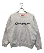 Supreme (シュプリーム) Futura Logo Crewneck スウェット グレー サイズ:M