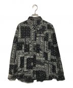 SOPHNET.ソフネット）の古着「PATCH WORK BIG B.D SHIRT」｜ブラック×ホワイト