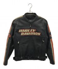 HARLEY-DAVIDSON (ハーレーダビッドソン) レザーライダースジャケット ブラック サイズ:SIZE S