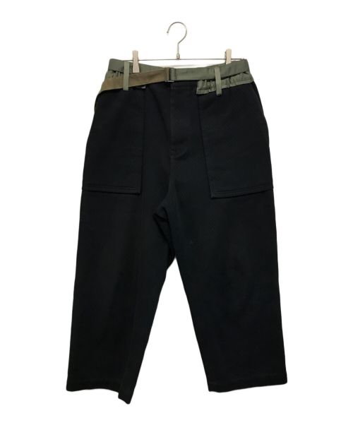 sacai（サカイ）sacai (サカイ) COTTON TWILL PANT ネイビー サイズ:SIZE 2の古着・服飾アイテム