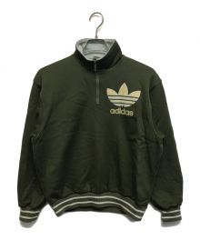 adidas（アディダス）の古着「ハーフジップスウェット」｜オリーブ