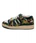 adidas (アディダス) A BATHING APE (アベイシングエイプ) Forum Low 84 カーキ×ホワイト サイズ:SIZE 28cm 未使用品：14000円