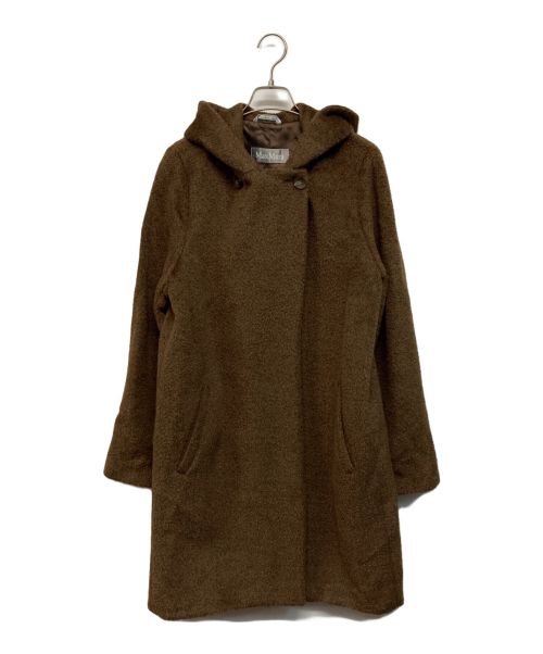 MaxMara（マックスマーラ）MaxMara (マックスマーラ) フーデッドシャギーコート ブラウン サイズ:SIZE 42の古着・服飾アイテム