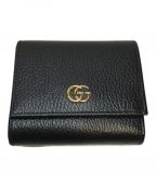 GUCCIグッチ）の古着「GGマーモント 2つ折り財布」｜ブラック