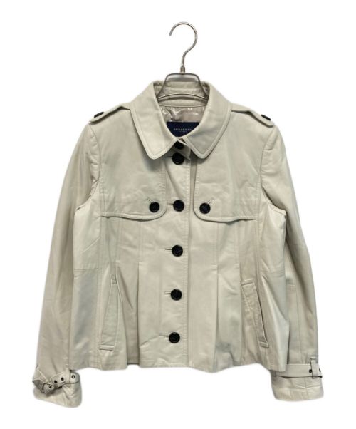 BURBERRY LONDON（バーバリーロンドン）BURBERRY LONDON (バーバリーロンドン) シープレザージャケット ベージュ サイズ:SIZE 38の古着・服飾アイテム