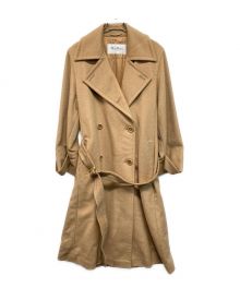 MaxMara（マックスマーラ）の古着「キャメルベルトロングコート」｜ベージュ