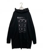 MM6 Maison Margielaエムエムシックス メゾンマルジェラ）の古着「Print hoodie onepiece」｜ブラック