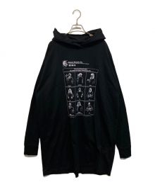 MM6 Maison Margiela（エムエムシックス メゾンマルジェラ）の古着「Print hoodie onepiece」｜ブラック