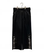 DAIRIKUダイリク）の古着「EMBROIDERY WESTERN SLACKS」｜ブラック