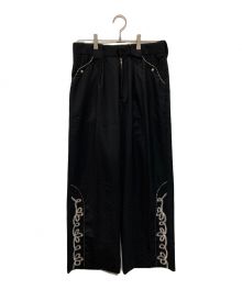 DAIRIKU（ダイリク）の古着「EMBROIDERY WESTERN SLACKS」｜ブラック