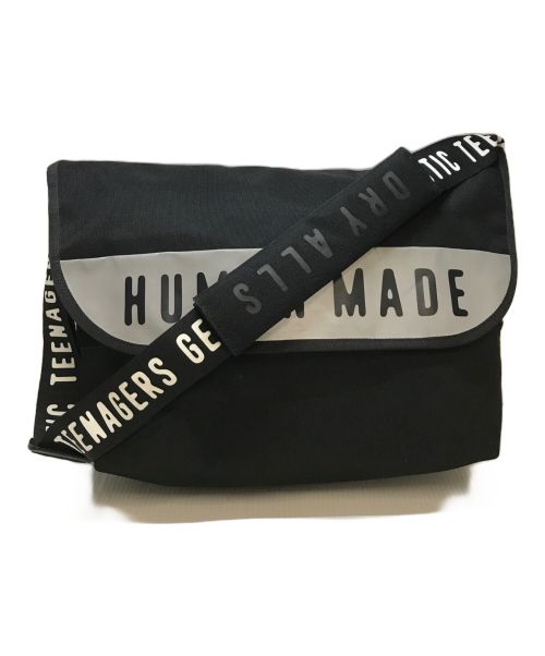 HUMAN MADE（ヒューマンメイド）HUMAN MADE (ヒューマンメイド) メッセンジャーバッグ ブラックの古着・服飾アイテム