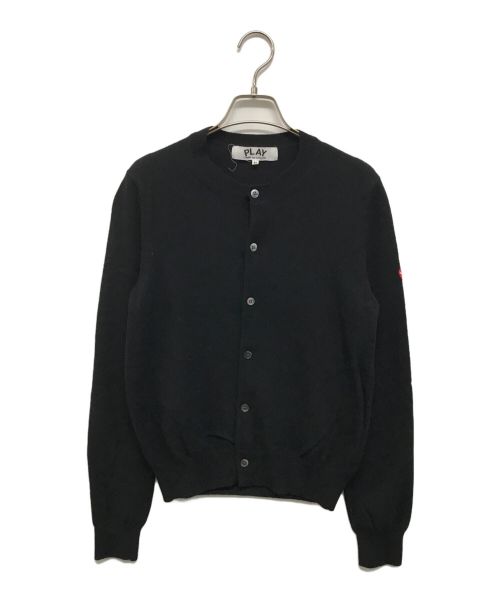 PLAY COMME des GARCONS（プレイ コムデギャルソン）PLAY COMME des GARCONS (プレイ コムデギャルソン) ハートワッペンカーディガン ブラック サイズ:Mの古着・服飾アイテム