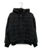 SUPREMEシュプリーム）の古着「Plaid Wool Hooded Work Jacket」｜ブラック