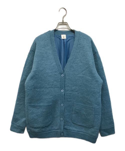 6(ROKU) BEAUTY&YOUTH（ロク ビューティーアンドユース）6(ROKU) BEAUTY&YOUTH (ロク ビューティーアンドユース) MOHAIR CARDIGAN ブルー サイズ:-の古着・服飾アイテム