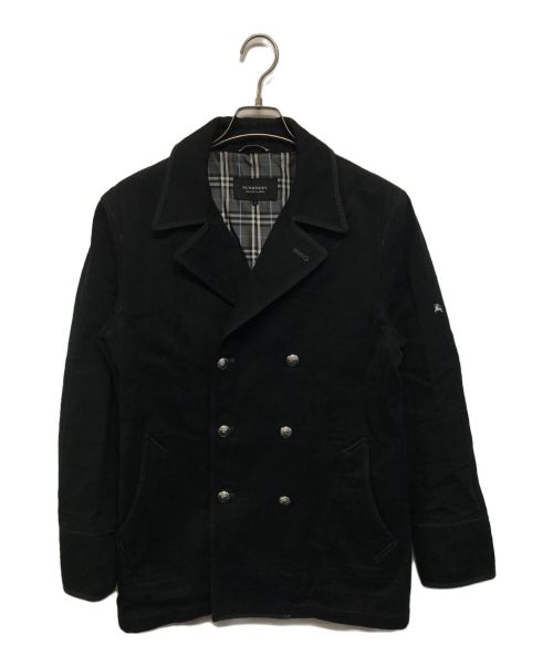 BURBERRY BLACK LABEL（バーバリーブラックレーベル）BURBERRY BLACK LABEL (バーバリーブラックレーベル) Pコート ブラック サイズ:SIZE Lの古着・服飾アイテム