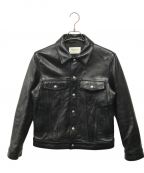 beautiful peopleビューティフルピープル）の古着「vintage leather jean jacket」｜ブラック