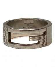 GUCCI (グッチ) ブランデッドカットアウトリングG サイズ:14号