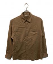 AURALEE (オーラリー) SUPER LIGHT WOOL SHIRTS ブラウン サイズ:4