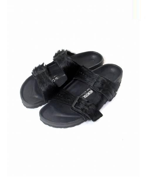 rick owens birkenstock fur