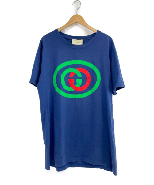 GUCCI グッチ インターロッキングGストライプ プリント Tシャツ L