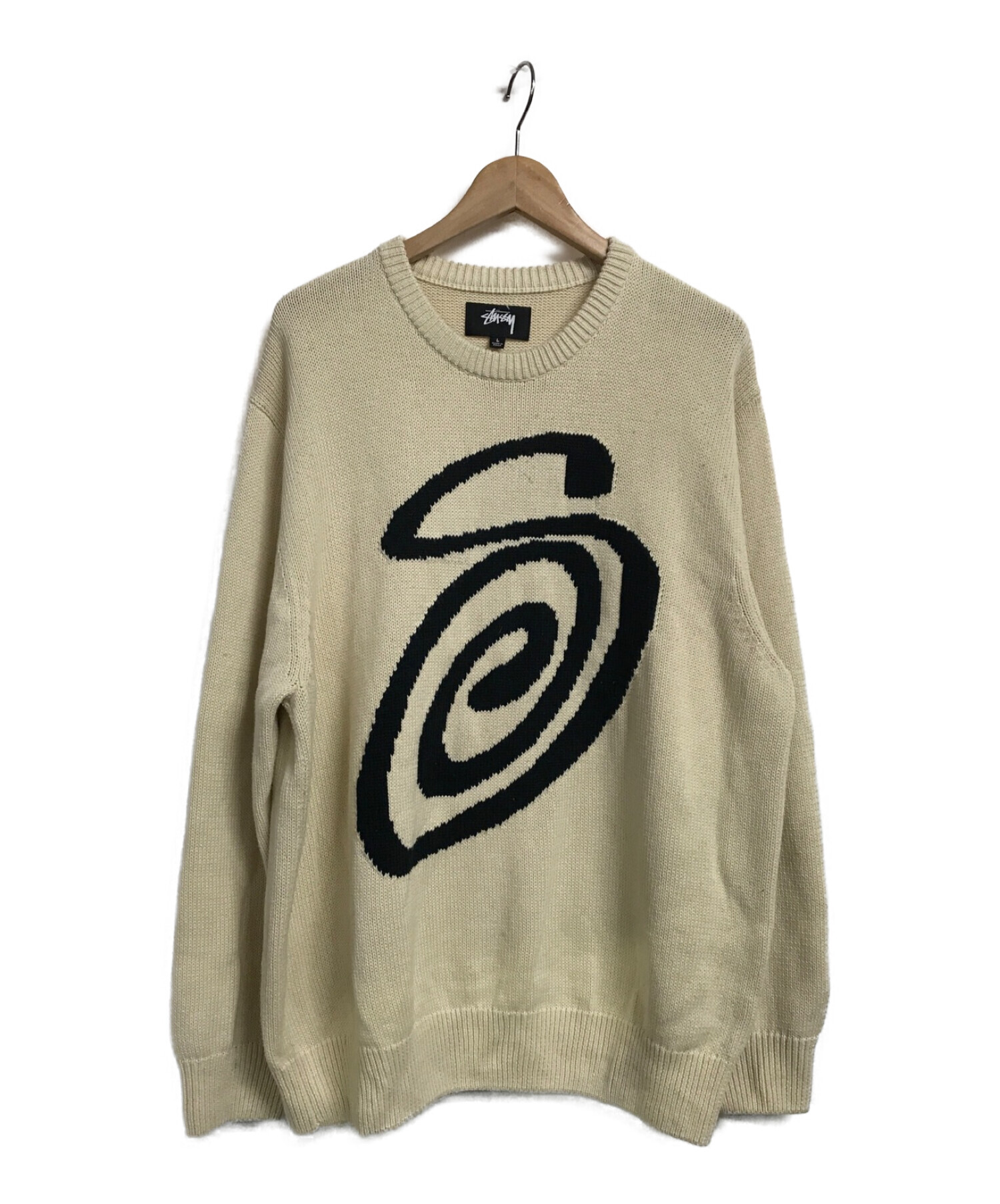 中古・古着通販】stussy (ステューシー) Curly S Sweater ベージュ