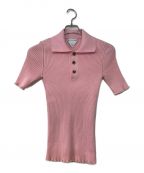 BOTTEGA VENETAボッテガベネタ）の古着「ニットポロシャツ」｜ピンク