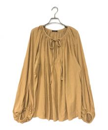 YLEVE（イレーヴ）の古着「COTTON LINEN SHEER JERSEY PEASANT BL」｜ブラウン